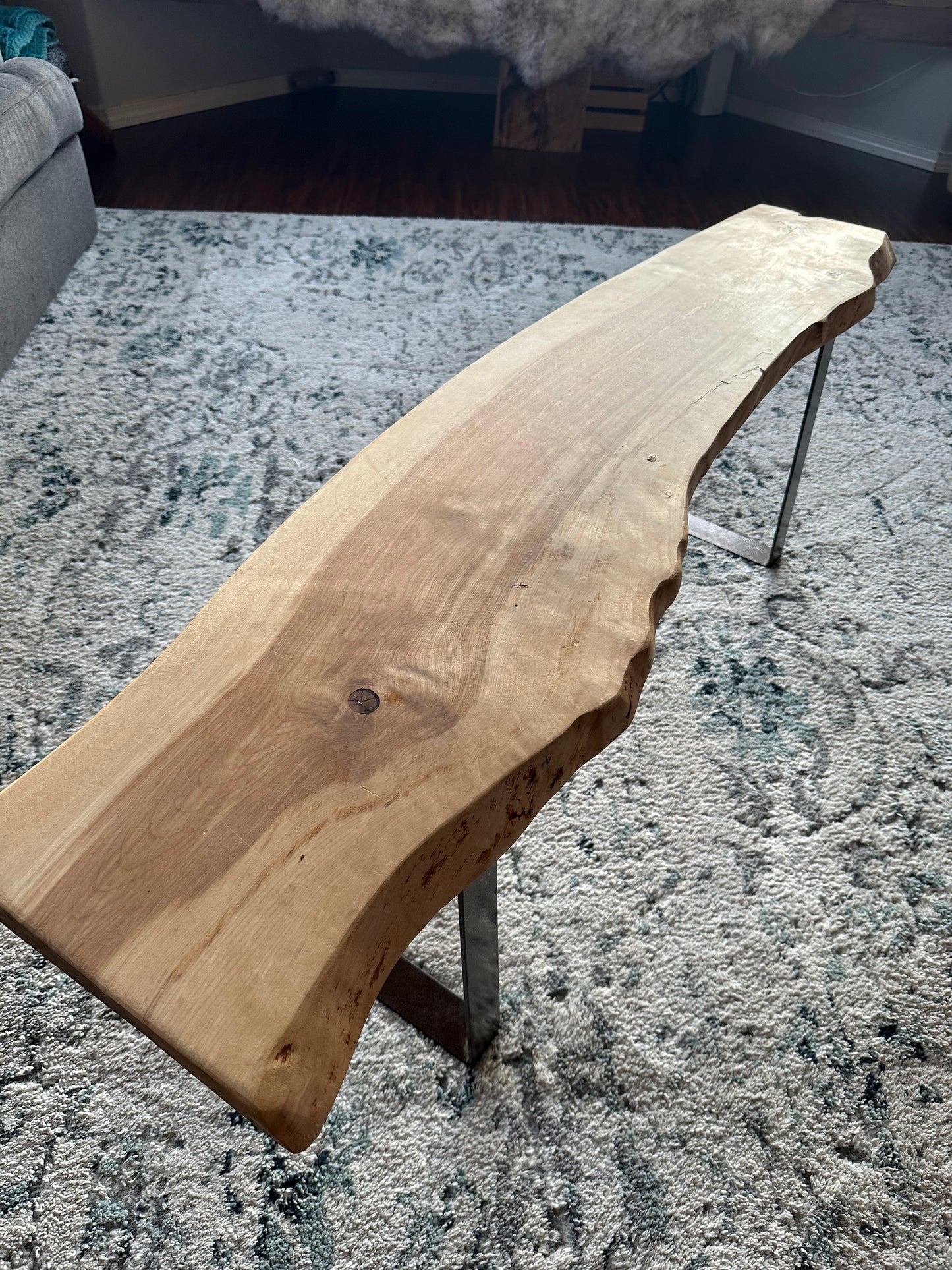 Live Edge Alaskan Birch bench